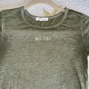 Wild Spirit Olive Green T-Shirt